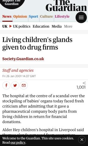 Brytyjskie media: Szpital, w którym leży Alfie Evans handlował w przeszłości organami. Przynajmniej raz sprzedał organy jeszcze żyjącego dziecka!