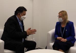 Wizyta minister Anny Moskwy na szczycie klimatycznym COP26 w Glasgow. Szefowa resortu odbyła liczne spotkania ze swoimi odpowiednikami ze Słowacji, Niemiec, Węgier oraz Francji