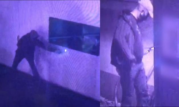 [VIDEO] Policjanci poszukują sprawcy podpalenia mobilnego punktu szczepień i budynku zamojskiego sanepidu