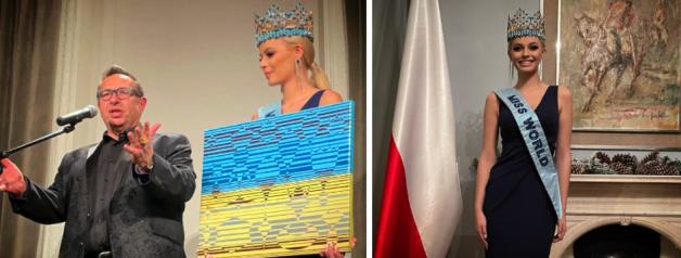Karolina Bielawska, świeżo ukoronowana MissWorld, podczas wieczoru wsparcia dla Ukrainy w Londynie!
